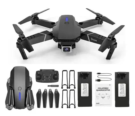 E88 Pro Foldable Drone with HD Camera & 2 Batteries