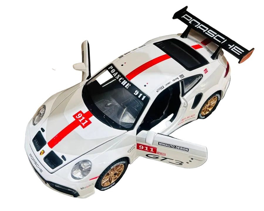 Porsche 911 GT3 – 1:32 Scale Die-Cast Model Car | White